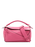 Pre-loved LOEWE Medium Puzzle Leather Cross Body Bag, Pink