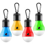 Tältlampa Bärbar LED-tältlampa 4-pack Klämkrok Orkannödljus LED-campinglampa Campingtält Lante