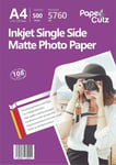 A4 Single Sides Matte Matt Inkjet Photo Paper 108Gsm 500 Sheet Wholesale