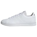 adidas Men's Advantage Base Court Lifestyle Sneaker, FTWR White/FTWR White/Shadow Navy, 8 UK