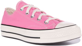 Converse 172681C Chuck 70s Low Top Lace Up Trainers Pink Womens Size 3 - 8