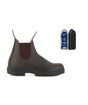 Blundstone Unisex #550 Walnut Brown Chelsea Boot with Polishing Pad - Size UK 9.5