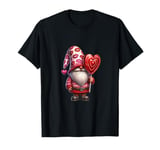 Funny Valentines Gnome Dad Graphic With Red Heart Lollipops T-Shirt