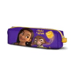 Disney Wish, Asha et la Bonne Étoile Star-Trousse Carré, Lilas, 21 x 7 cm