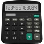 Calculatrice de bureau de base avec fonction standard et grand écran lcd à 12 chiffres, batterie solaire, calculatrice de bureau à double