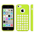 COQUE CELLULARLINE BUBBLE EFFET PEAU DE PECHE POUR APPLE IPHONE 5C VERT