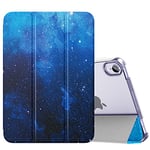 MoKo Case Fit New iPad Mini 6 2021 (6th Generation, 8.3-inch) - Slim Lightweight Hard Clear Back Shell Stand Cover with Translucent Frosted Back Protector, with Auto Wake/Sleep, Blue Sky Star