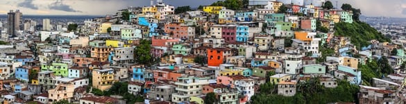 Panorama view from Santa Ana hill Guayaquil Ecuador