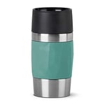 Emsa N21603 Travel Mug Compact Thermal/Insulated Mug Stainless Steel 0.3 litres 3 Hours Hot 6 Hours Cold BPA Free 100% Leak-Proof Dishwasher Safe 360° Drinking Opening Green