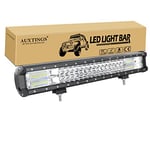 AUXTINGS 50,8 cm 288W Triple rangée 7d Barre Lumineuse LED de Travail Spot inondation Combo Faisceau DC 12V-24V 6000K Offroad Véhicules 4x4 ATV Utvs