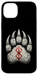 Coque pour iPhone 14 Plus Berserker Ours Pattes d'ours Rune de Berserk Symbole Viking