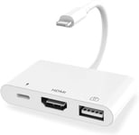 couleur b Lightning to 1080p Câble HDMI USB SD TF Card Reader Digital AV TV TV Hub pour iPhone 12 x XR XS 11Pro 8 max SE2 iPad Pro