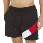 Tommy Hilfiger Badebukser Solid Flag Swim Shorts Svart nylon Medium Herre