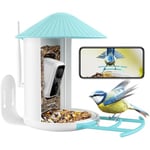 NETVUE Birdfy Mangeoire à Oiseaux avec Caméra, Observez Oiseaux sur APP Téléphone en Temps Réel, Notification Instantanée, Capture Auto d'Images/Vidéos, Mangeoire Oiseaux Camera Extérieure sans Fil