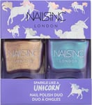 Nails Inc Nail Polish Duo, Sparkle Like A Unicorn, 2 X 14 ml