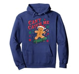 Can't Catch Me Groovy Christmas Gingerbread Man Boys Kids Pullover Hoodie