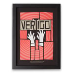 Hitchcock Vertigo Giclee Art Print - A4 - Black Frame