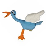 PetLove Hunt n Squeak, Cigogne, Jouet en Peluche pour Chiot avec Un Bruit de Papier froissé et Un détonateur en Caoutchouc Naturel biodégradable, fabriqué à partir de matériaux sûrs et Non Toxiques