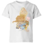 T-Shirt Enfant Disney Silhouette Princesse Belle Belle et la Bête - Blanc - 11-12 ans