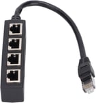 Adaptateur R¿¿partiteur RJ45, Cable R¿¿partiteur Ethernet RJ45 1 ¿¿ 4 Ports Transmission en Douceur Excellente Connexion Adaptateur de Cable R¿¿seau, Cable Adaptateur de Commutateur Ethernet pour ADSL, Co