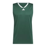 adidas Homme Basketball Legends Tank, Team Dark Green/White, XS