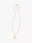 HUSH Gaia Initial Pendant Necklace, Gold