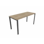 Bureau droit individuel Online F Chêne naturel OP-LITE II : bureau D160x70/cpl chêne /cpi graphite/ep. du plateau 18 mm