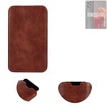 phone case for Motorola Moto G85 5G sleeve cover pouch brown 