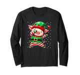 Pig Christmas Elf Funny Pig Lover Farmer Long Sleeve T-Shirt