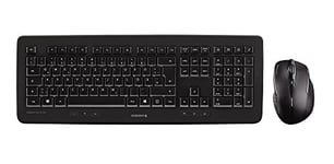 CHERRY DW 5100, Wireless Desktop Set, Swiss Layout (QWERTZ), 2.4 GHz RF, Plug & Play, Ergonomic Right-Handed Mouse, Battery-Operated, Black