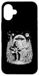 iPhone 16 Plus Bigfoot Funny Bigfoot Play Guitar with Alien Cute UFO Alien Case