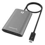 SABRENT Thunderbolt 3 to Dual HDMI 2.0 Adapter [Supports Up to Two 4K 60Hz Monitors on Mac and Some Windows Systems] (TH-W3H2)