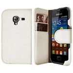 Housse Coque Etui Portefeuille Pour Samsung Galaxy Ace 2 Couleur Blanc