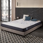 Pack de 2 matelas Perfect Sleep 90x190 cm - Soutien Blue Latex - Mousse à mémoire de forme HR - Noyau de polyuréthane - 7 Zones de Confort - Tissu 3D