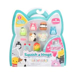 Squish-a-longs by Original Squishmallows 8 Pack - Series 1, Style 2 - (8) 1” Mini-Squish with 2 Accessories, Ring, and Collector’s Guide - Collect, Trade, & Play