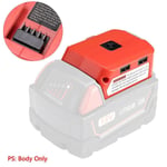 USB-laddare Batteriadapter 18v Power med LED för Milwaukee 49-24-2371 M18