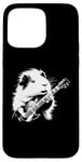 Coque pour iPhone 15 Pro Max Cochon d'Inde jouant de la guitare électrique Rock Star Guitarist