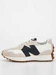 New Balance Women's 327 Trainers - Off-White/Black, Off White/Black, Size 4, Women