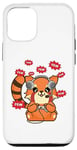 Coque pour iPhone 12/12 Pro Red Panda Gamer Jeux vidéo PC Zoo Animal Zookeeper