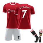 2022-2023 Ny Manchester United Barn & Vuxna Fotbollströja Träningströja Set No.7 RONALDO 22