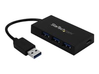 Startech.Com 4 Port Usb 3.0 Hub, Usb Type-A Hub With 1X Usb-C & 3X Usb-A Ports (Superspeed 5Gbps), Usb Bus Powered, Usb 3.1/Usb 3.2 Gen 1 Adapter Hub, Portable Usb Hub For Laptop/Desktop - Windows/Macos/Linux (Hb30a3a1cfb) - Hub - 4 X Superspeed Usb