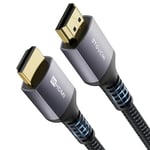 Stouchi HDMI 2.1 Cable 8K 1m(3ft), Ultra HD 48 Gbp/s High Speed 8K60hz 4K120hz 144Hz 165 Hz RTX 3080 DSC eARC Dynamic HDR10 4: 4: 4 HDCP 2.2 & 2.3 Dolby, Compatible with TV / PS5 / Xbox Series X