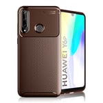 Huawei Carbon Shield Y6p kuoret - Ruskea