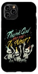 Coque pour iPhone 11 Pro Thank God The End is Near Skeletons Halloween Nouvel An