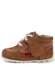 Kickers Baby Kick Hi Boot, Tan, Size 2 Younger