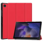 Samsung Galaxy Tab A8 10.5 (2021) X200    Tri-Fold PU Case    Red