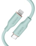 Anker PowerLine III Flow, USB C to Lightning Cable for iPhone 13 13 Pro 12 11 X XS XR 8 Plus [MFi Certified, 3ft, Mint Green] Supports Power Delivery, Silicone Cable (Charger Not Included)
