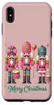 iPhone XS Max Preppy Pink Nut cracker Merry Christmas Cute Xmas Nutcracker Case