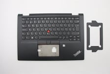 Lenovo Yoga X390 Palmrest Cover Touchpad Keyboard Portuguese Black 02HL674