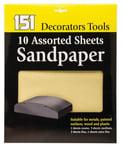 151 Sandpaper Pack Of 10 Sheets Dry Sanding Paper Wood Metal Plastic